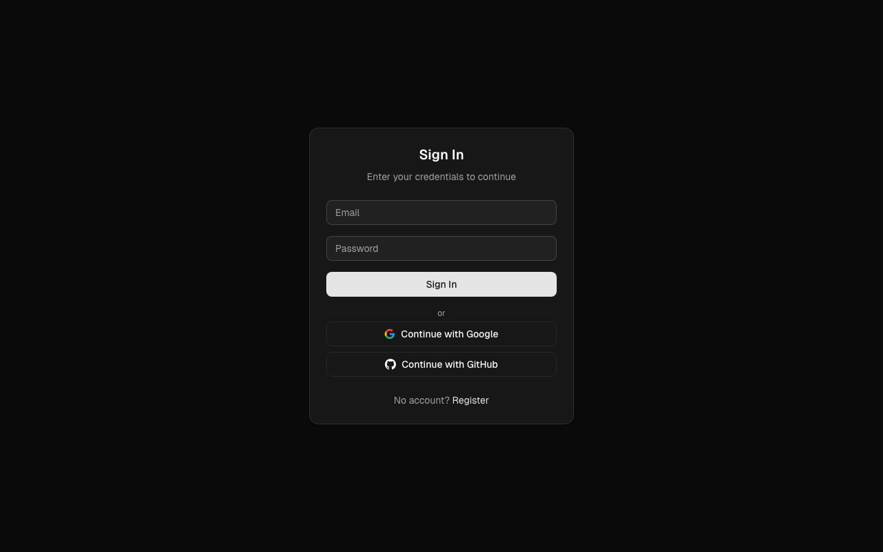 Portal sign-in page